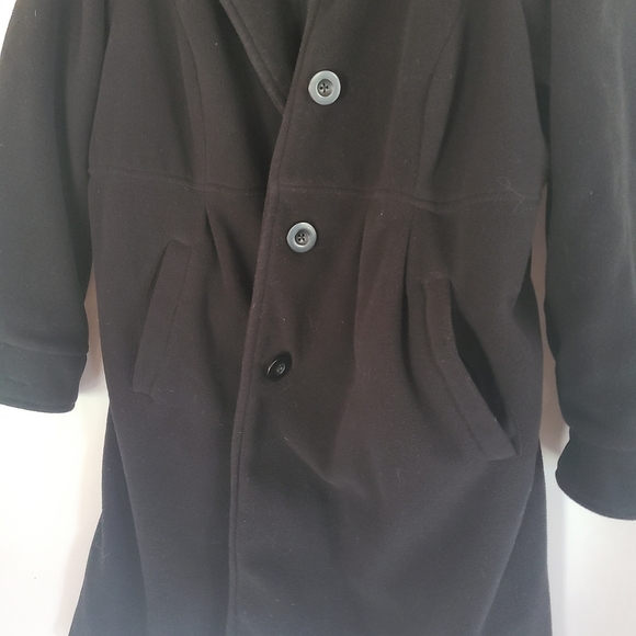 Roaman’s Plus Size 24 Black Fleece Lined Coat Button Down - Picture 10 of 11